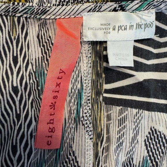 A Pea In The Pod Babydoll Midi‎ Maternity Dress Womens Size L Lightweight Boho - Picture 4 of 6